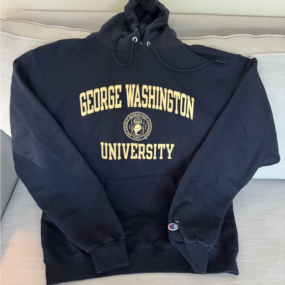 Champion Black Sweatshirt Classic Collegiate Style - Picture 1 of 3